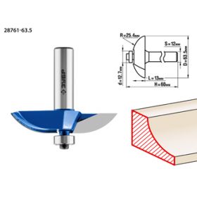 Фреза фигирейная No2, D= 63,5мм, рабочая длина-13мм, радиус-25,4мм, хв.-12мм,d-12,7мм, ЗУБР Професс