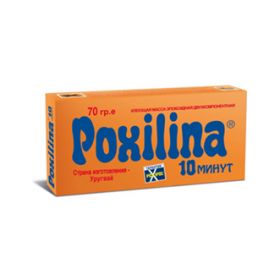 Poxilina Клеющая масса эпоксидная двухкомпонентная 70гр.